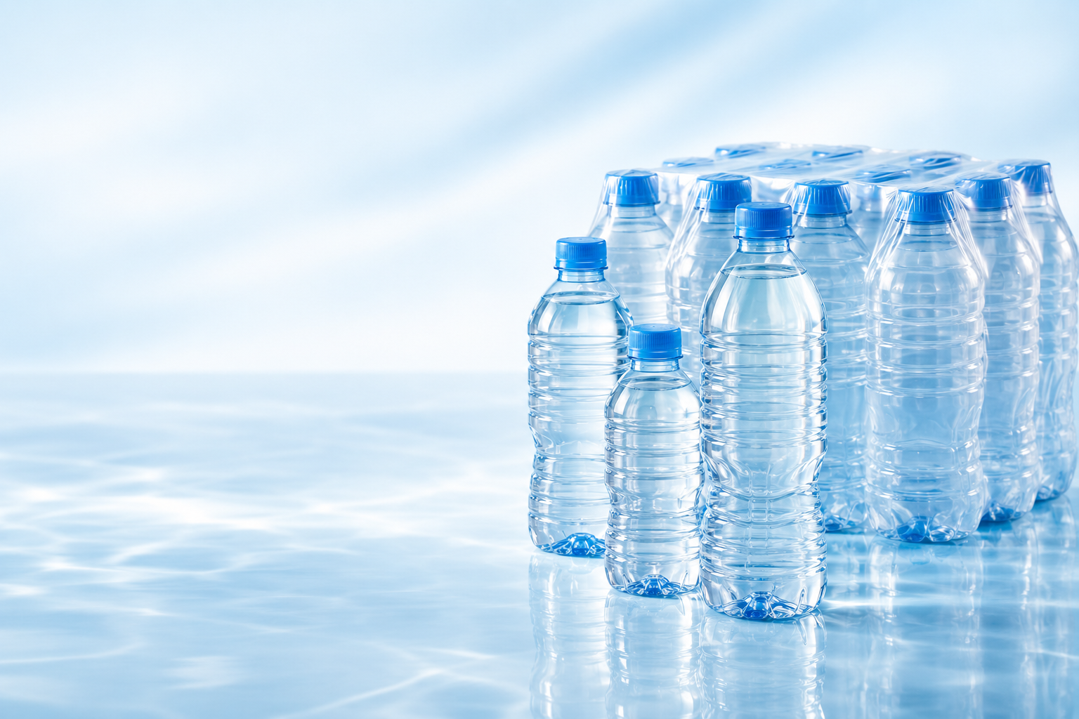 Bottled water and water cases